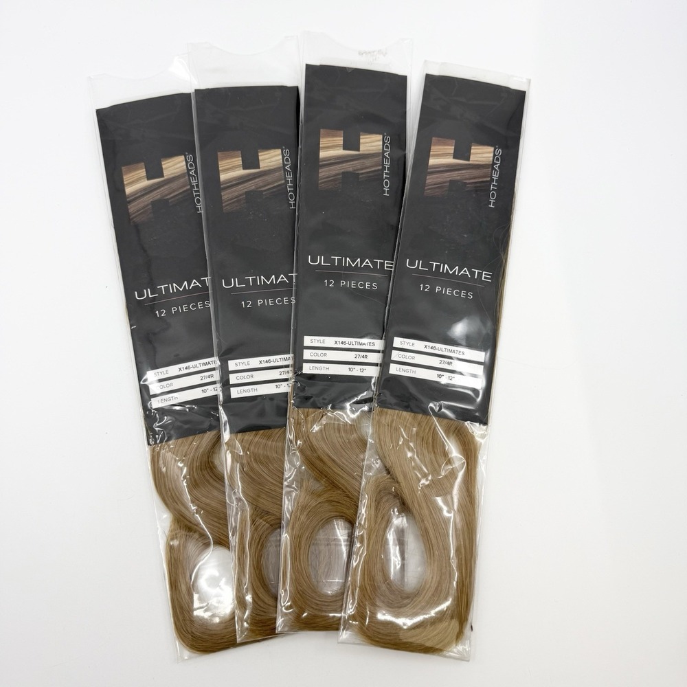 HOTHEADS 4 PACK Ultimates Tape In Extensions 10-12" 27/4R Honey Blonde Balayage